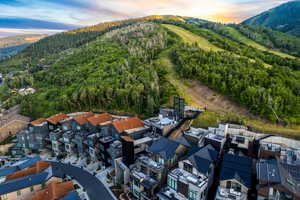 View of aerial view at dusk