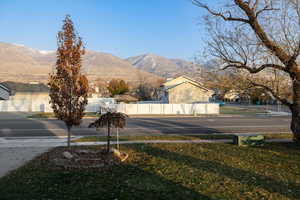 View of street featuring a mountain view