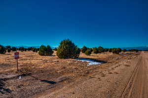 View of yard with a rural view