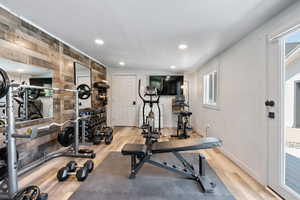 Second flex space that can be used as a gym or entertaining area