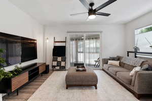 Living room and sunroom