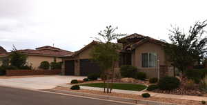 View of front facade with a garage