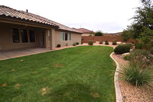 View of yard featuring a patio