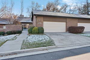 View of front facade with a garage