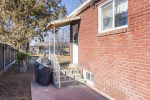 View of patio / terrace featuring a grill