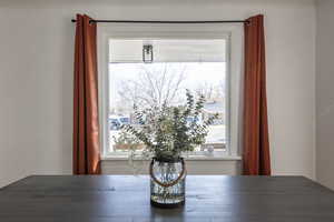 Dining room with a wealth of natural light