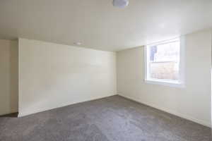 Empty room featuring carpet flooring