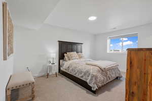 View of carpeted bedroom