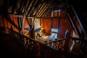 Stairs with vaulted ceiling