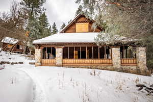 View of log cabin