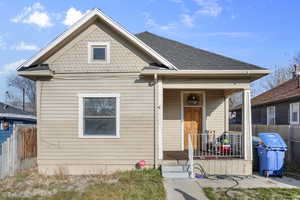 View of front facade with covered porch