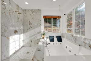 Bathroom with separate shower and tub