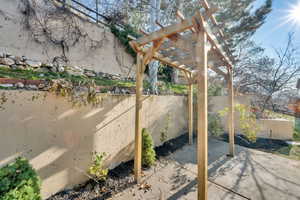 View of patio / terrace featuring a pergola