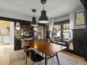 Dining area with built in china hutch