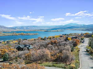 Property view of water with a mountain view