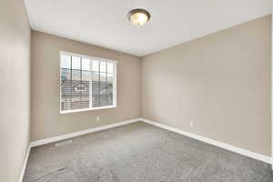 View of carpeted spare room