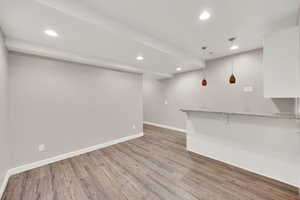 Interior space featuring light wood-type flooring