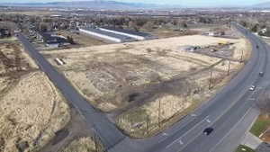 Birds eye view of property