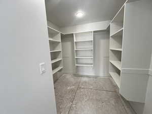 View of walk in closet