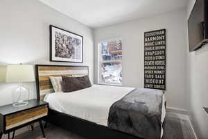 View of carpeted bedroom