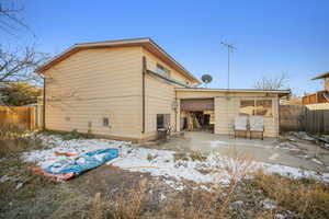 View of snow covered property