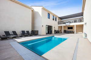 View of pool with a patio