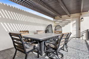 View of patio / terrace with a pergola