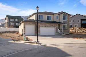 View of front of house featuring a garage