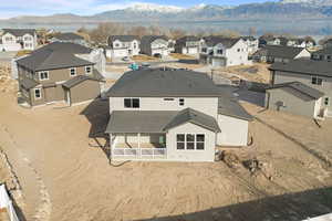 Bird's eye view featuring a mountain view