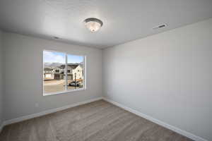 View of carpeted spare room