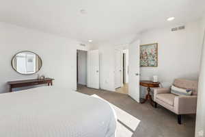 View of carpeted bedroom