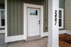 View of doorway to property