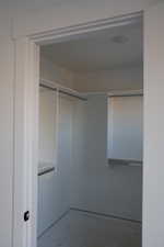 View of walk in closet