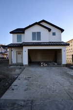 View of front of house featuring a garage