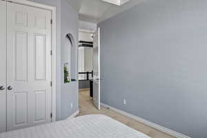 View of carpeted bedroom