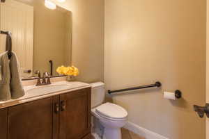 Guest bath with grab bars