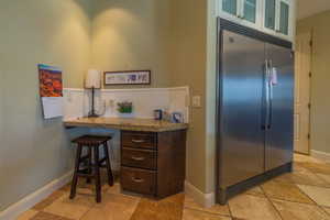 Built-in desk off kitchen