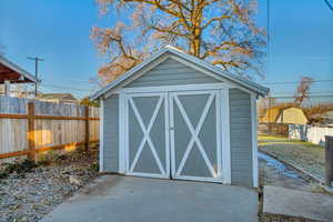 View of outdoor structure