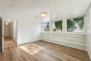 Unfurnished room featuring light hardwood / wood-style floors