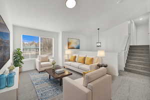 View of carpeted living room