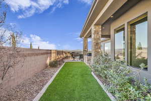 View of yard featuring a patio