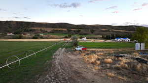 Mountain view featuring a rural view