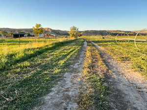 View of street featuring a mountain view and a rural view