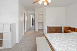 Master bedroom with large walk in closet and ensuite bathroom