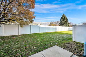 View of yard featuring a mountain view