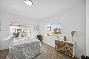 View of carpeted bedroom