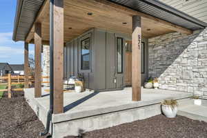 Entrance to property with covered porch