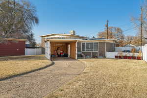 Newly enclosed carport