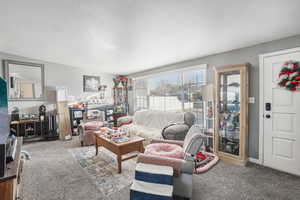 View of carpeted living room