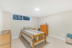 View of carpeted bedroom